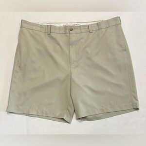 Oak Hill Beige Flat Front Golf Shorts B&T Men’s Sz 50R 9” Inseam DXL